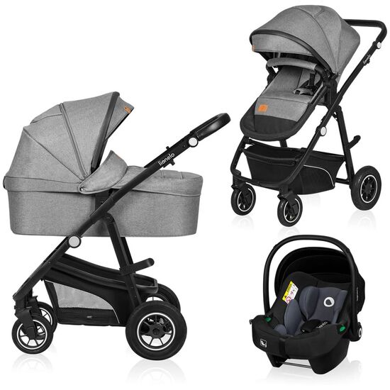 Carucior 3in1 Lionelo Bianka, Grey Stone, 6 image