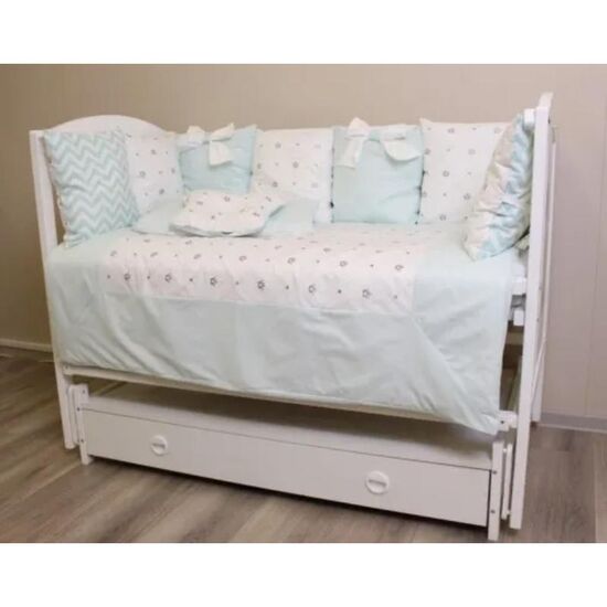 Set pentru patut PERNAMEA PERNE, 8 piese, Turcoaz, 4 image