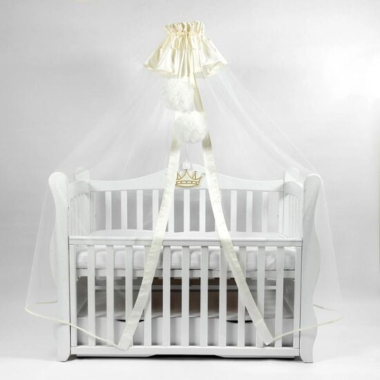 Baldachin PERNAMEA Premium Pompom, Cu manseta, Ivory