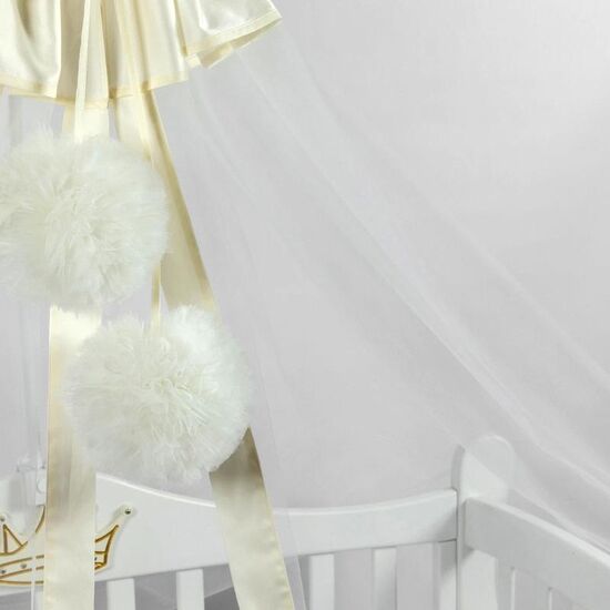 Baldachin PERNAMEA Premium Pompom, Cu manseta, Ivory, 3 image