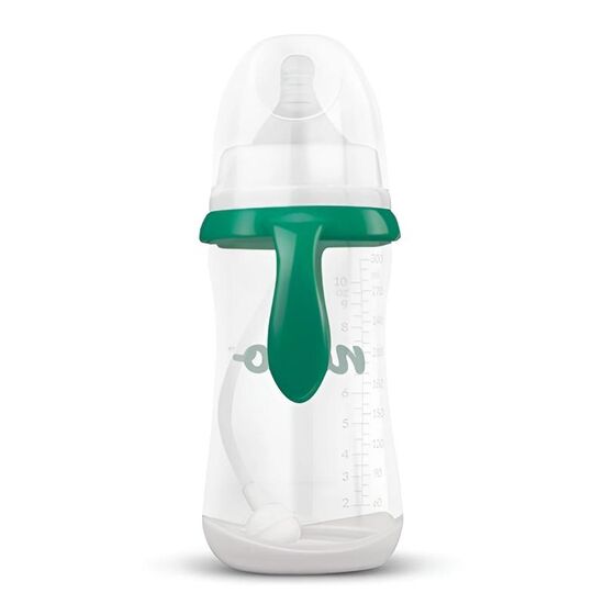 Biberon pentru hranire NENO, Anticolic, Cu tetina din silicon, 300 ml, 2 image