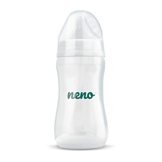 Biberon pentru hranire NENO, Anticolic, Cu tetina din silicon, 300 ml, 3 image