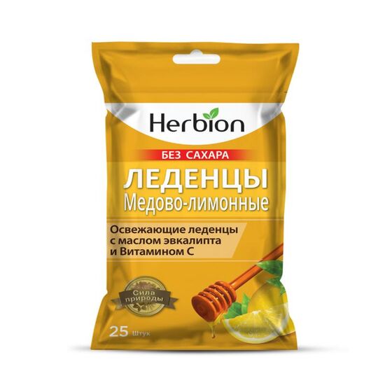 Pastile HERBION, Fara zahar, Cu lamaie, miere, Cu ulei de eucalipt si Vitamina C