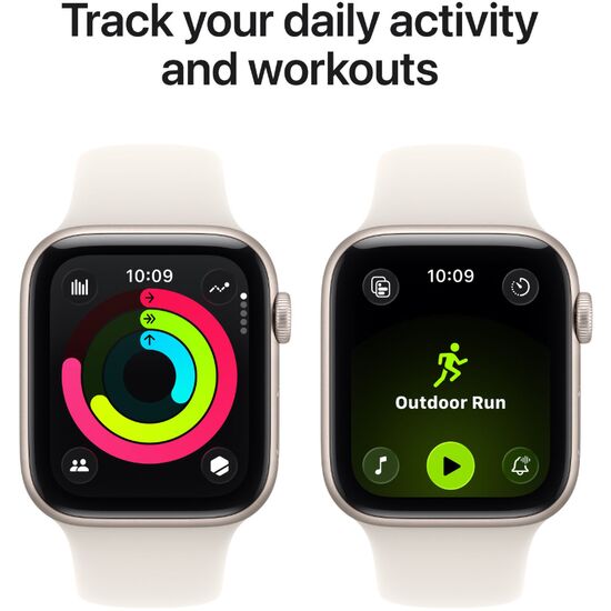 Умные часы Apple Watch SE 3, GPS, 40mm, Starlight Aluminium Case Starlight Sport Band, S/M, изображение 4
