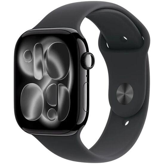 Умные часы APPLE Watch Series 11, GPS, 46mm, Jet Black, Aluminium Black Sport Band, S/M, Model A3333