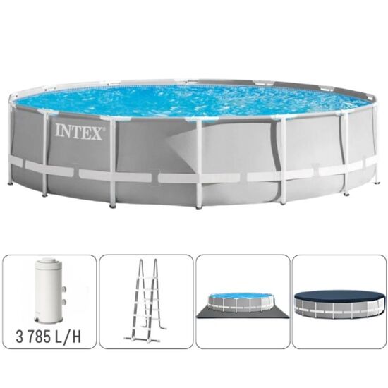 Piscină INTEX PRISM FRAME PREMIUM, Cu pompă de filtrare, 427x107cm