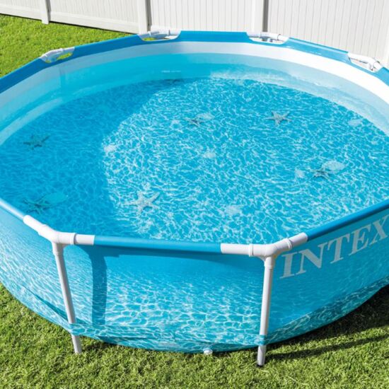 Piscina INTEX BEACHSIDE METAL FRAME, Cadru metalic, 305x76 cm, 4485l, 2 image