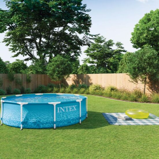 Piscina INTEX BEACHSIDE METAL FRAME, Cadru metalic, 305x76 cm, 4485l, 4 image