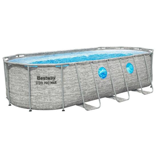 Piscina BESTWAY STEEL PRO MAX Oval, 549х274х122 cm, 13430 L, cadru metalic, 5 image