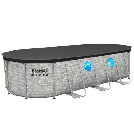 Piscina BESTWAY STEEL PRO MAX Oval, 549х274х122 cm, 13430 L, cadru metalic, 9 image