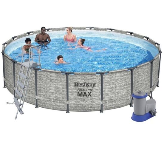 Piscina BESTWAY STEEL PRO MAX Round 549х122 cm, 23062 L, cadru metalic, 5 image