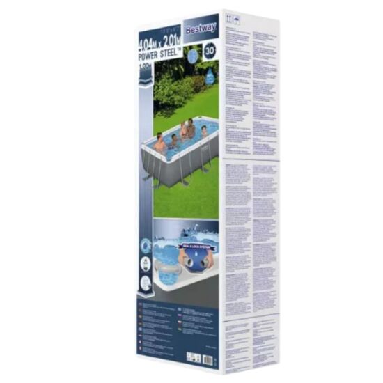 Piscina BESTWAY STEEL PRO MAX Rectangular 404x201x100 cm, 6478 L, cadru metalic, 11 image