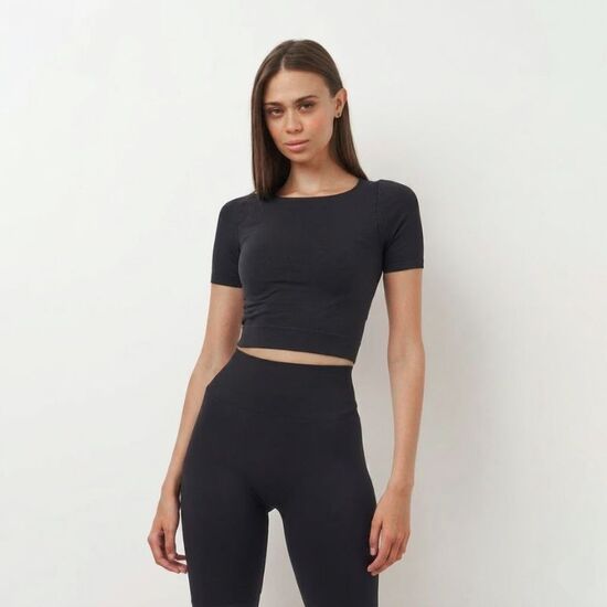 Tricou femei Giulia Crop T-Shirt, negru, L/XL