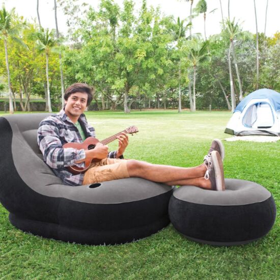 Fotoliu gonflabil cu puf INTEX VELUR ULTRA LOUNGE, 102x137x79 cm/64x28 cm, 4 image