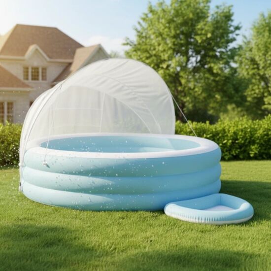 Надувной бассейн INTEX Swim Center Canopy Lounge, с навесом, 277x221x137 см, 830 л, 3+, изображение 2