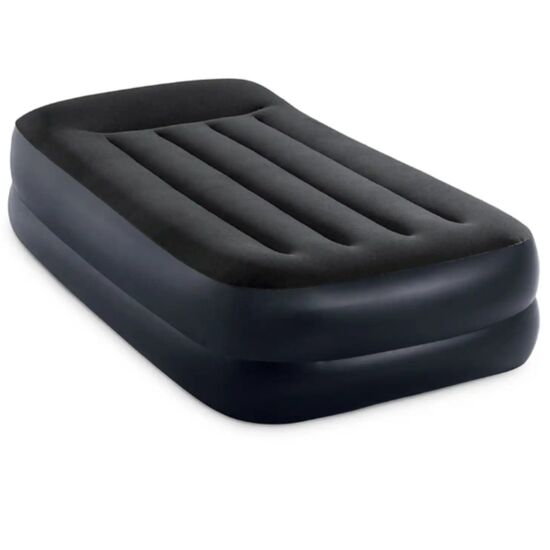 Saltea gonflabilă INTEX “Velur Classic”, cu tăblie, pompă încorporată 220V, 99x191x42 cm, până la 136 kg