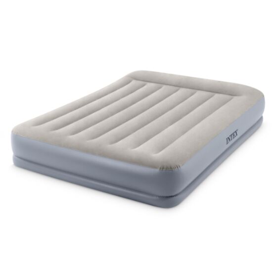 Надувной матрас INTEX “Velur MID-Rise Air”, с подголовником и встроенным насосом 220В, 152x203x30 см, до 272 кг