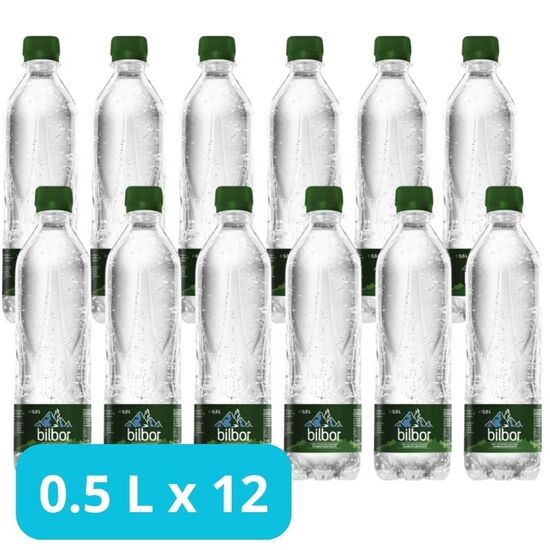SET Apa minerala BILBOR naturala, carbogazificata, 0.5 L х 12 buc