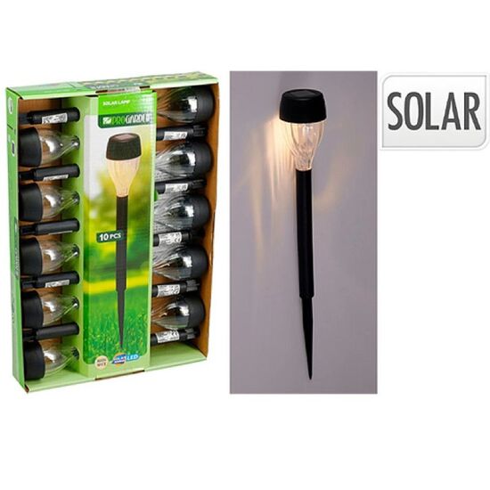 Set felinare pe baterie solara Cui, 10 buc, H31 cm, negru