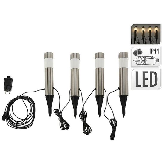 Set Felinare Cilindru, H33.5 cm, 4 buc, 220V, 13 m