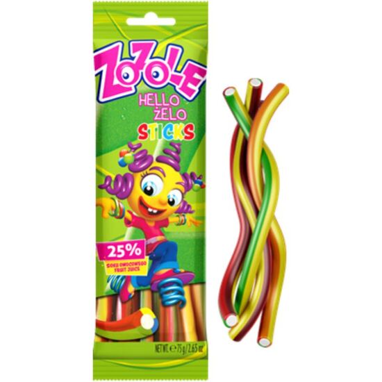 Bomboane jele MIESZKO Zozole STICKS, 75 g