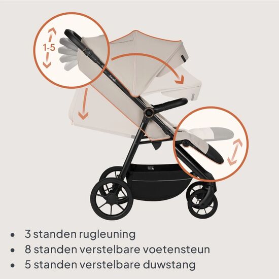 Carucior de plimbare Lionelo Iva, Beige Sand, 8 image