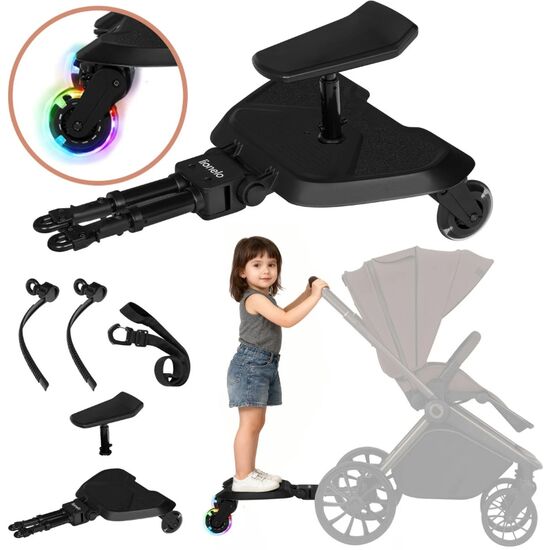 Adaptor carucior al doilea copil Lionelo Buggy Board, Black Onyx, 4 image