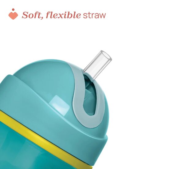 Чашка с трубочкой Caretero Chicco 266 ml, 14 месяцев+, Turquoise, изображение 3