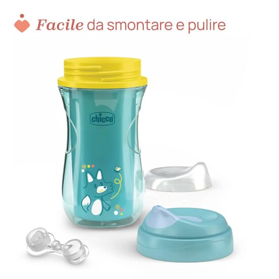 Cana cu pai Caretero Chicco, 266 ml, tetina rigida, 14 luni+, Turquoise, 3 image