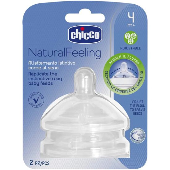 Соска Caretero CHICCO, Natural Feeling, регулируемый поток, 4+
