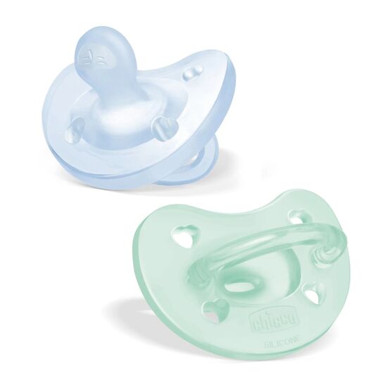 Suzeta Caretero Chicco Physio Soft, 2–6 luni, Blue, 2 buc