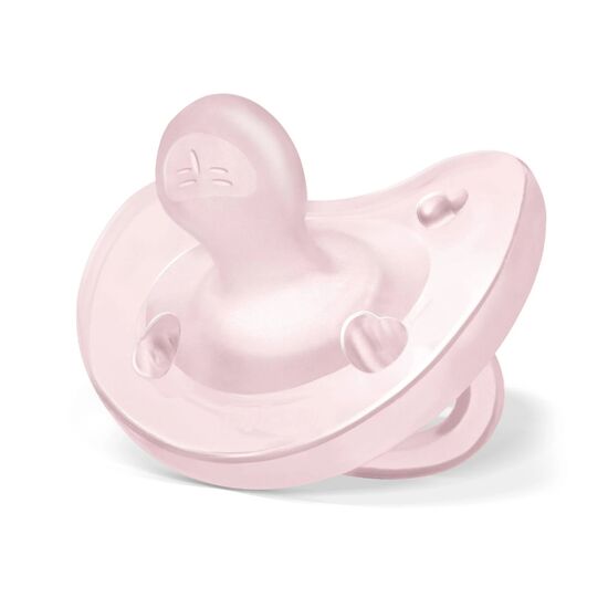 Suzeta Caretero Chicco Physio Soft, 2–6 luni, Pink, 2 buc, 2 image