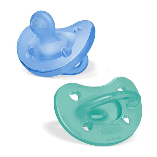 Suzeta Caretero Chicco Physio Soft, 6–16 luni, Blue, 2 buc