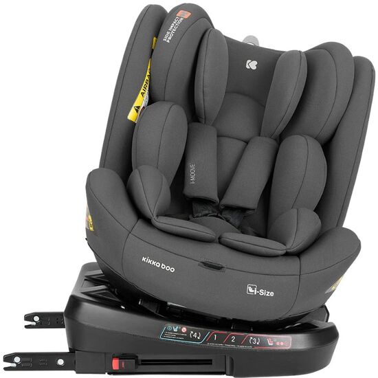 Scaun auto KIKKABOO, 0-36 kg, (i-Size 40-150 cm), isofix, i-Moove 2, Dark Grey, 8 image