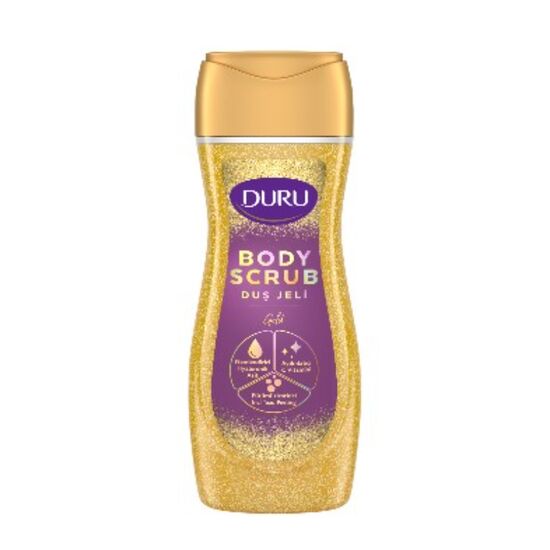 Gel exfoliant pentru duș DURU BODY SCRUB DJ GOLD, 450 ml