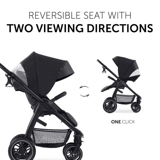 Carucior 2in1 Hauck Saturn R Melage, Black, 12 image