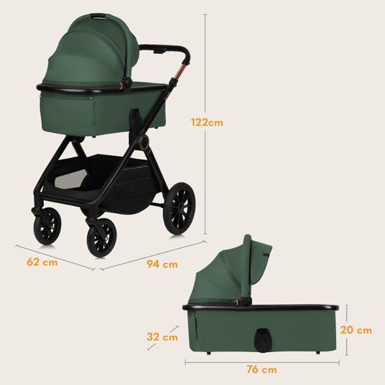 Carucior LIONELO 2in1 Layla Green Forest, 16 image