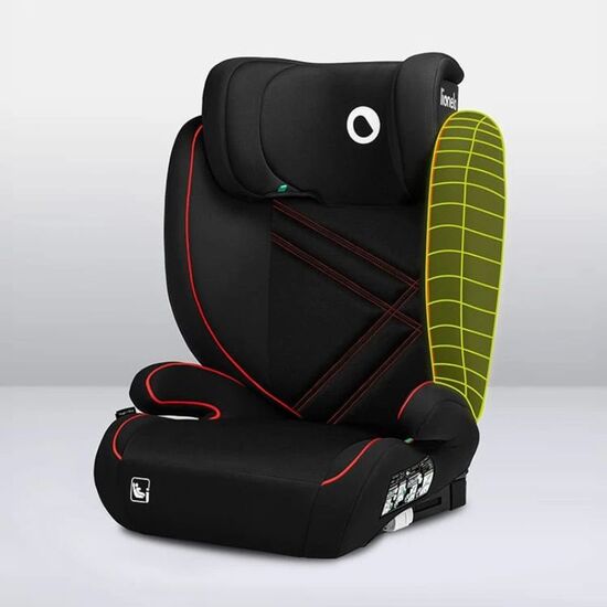 Scaun auto LIONELO Hugo Sporty Black Red I-Size ISOFIX, 15-36 kg, 2 image