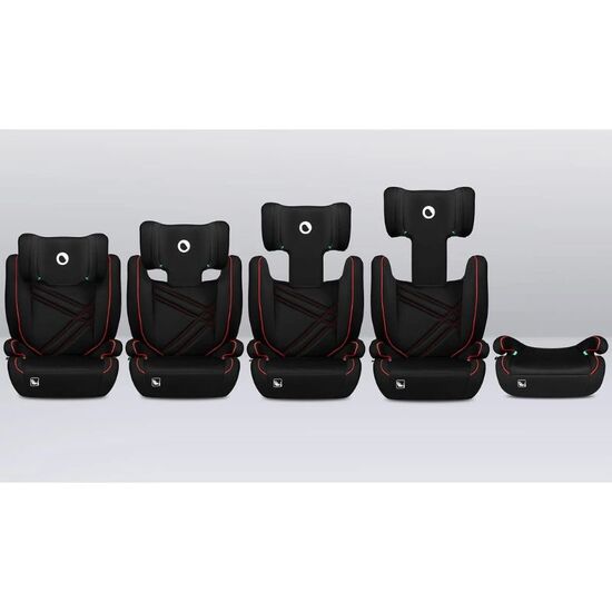 Scaun auto LIONELO Hugo Sporty Black Red I-Size ISOFIX, 15-36 kg, 8 image