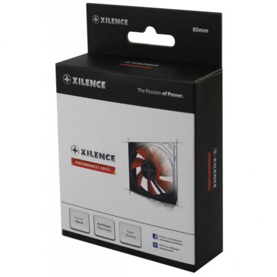 Ventilator XILENCE XPF120.R Fan, Black/Red, 2 image