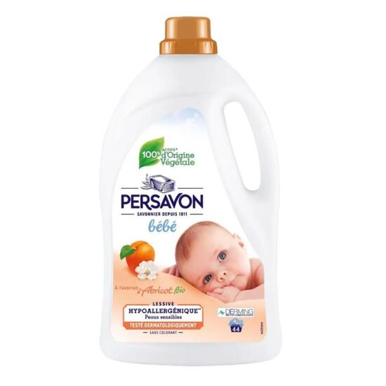 Soluție lichidă pentru spălat PERSAVON Baby, Hipoalergenică, Cu extract de caise, 44 spălări, 2000 ml