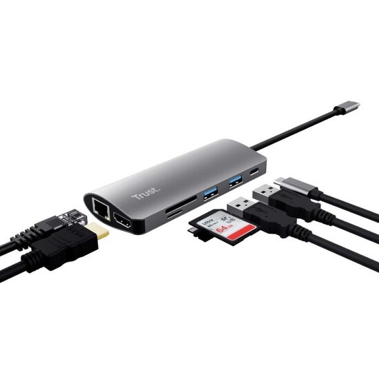 Adaptor multiplu TRUST Dalyx, 7-in-1 USB-C, 2 image