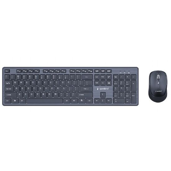 Tastatură și mouse wireless Gembird KBS-WCH-04-RU, Black, 2 image