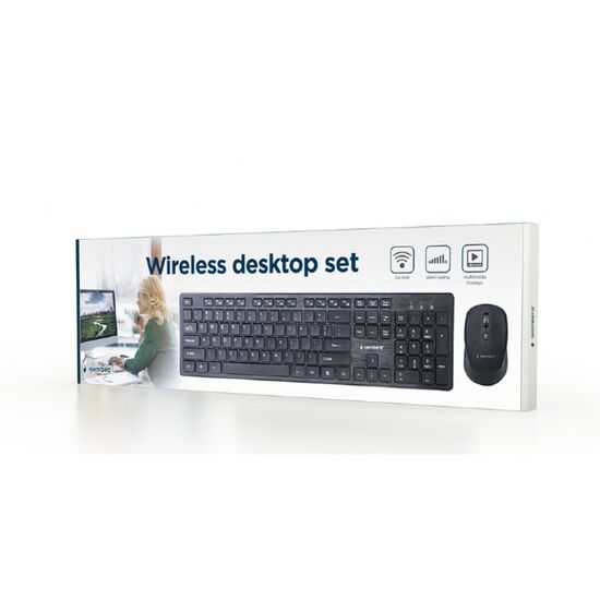 Tastatură și mouse wireless Gembird KBS-WCH-04-RU, Black