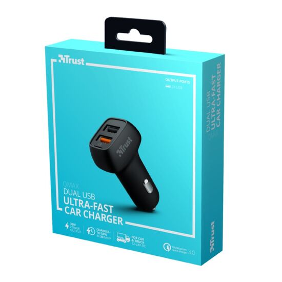 Aвтомобильное зарядное устройство Trust Qmax 30W Ultra-Fast Dual USB, изображение 5