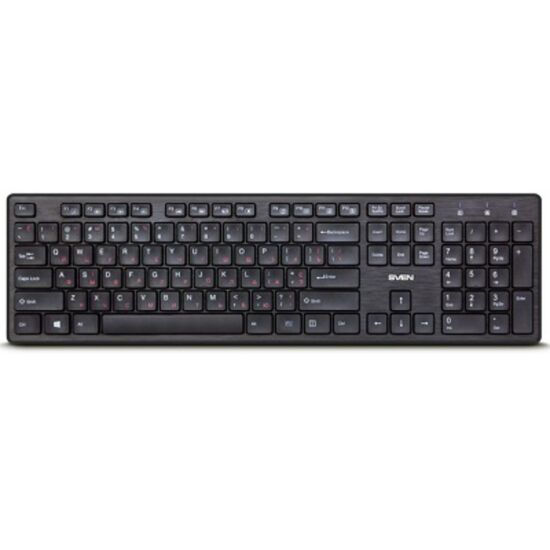 Tastatură Sven KB-E5800W, Рус/Укр/Eng, Black
