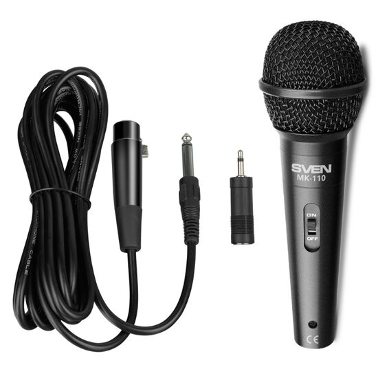 Microfon pentru karaoke SVEN MK-110, Black, 2 image