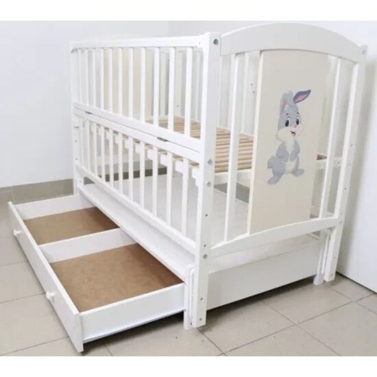 Кроватка KUZEA Epuras с ящиком (белый), изображение 2