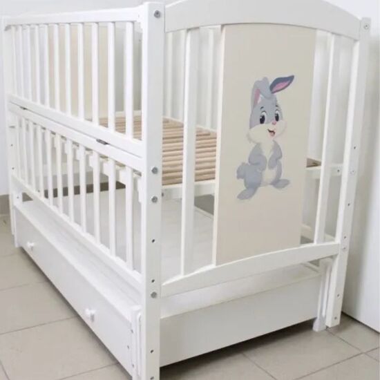 Кроватка KUZEA Epuras с ящиком (белый), изображение 4
