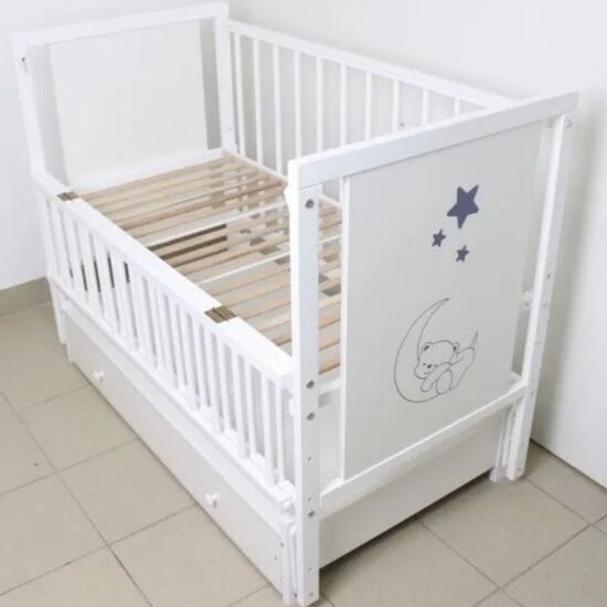 Кроватка KUZEA Urs с ящиком (белый), изображение 2